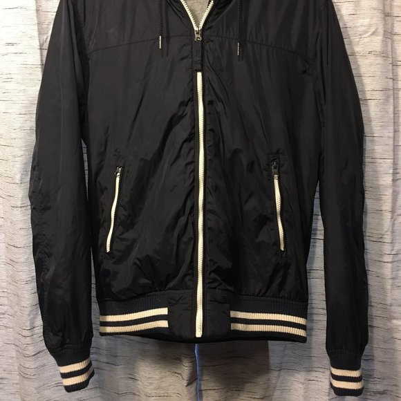 H&M Navy Blue Varsity-Style Warm-Up Jacket - Picture 1 of 3